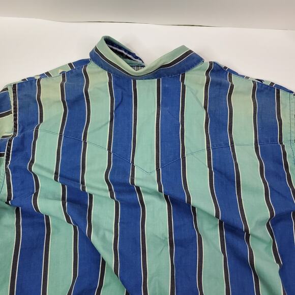 Vintage 90s WRANGLER Men’s 16¹/²-35 Western Brushpopper Shirt X-Long Tail - Picture 6 of 8